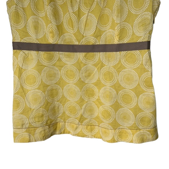 Boden Yellow Geometric Print Ribbon Cropped Tank Top - 4 - Picture 3 of 12